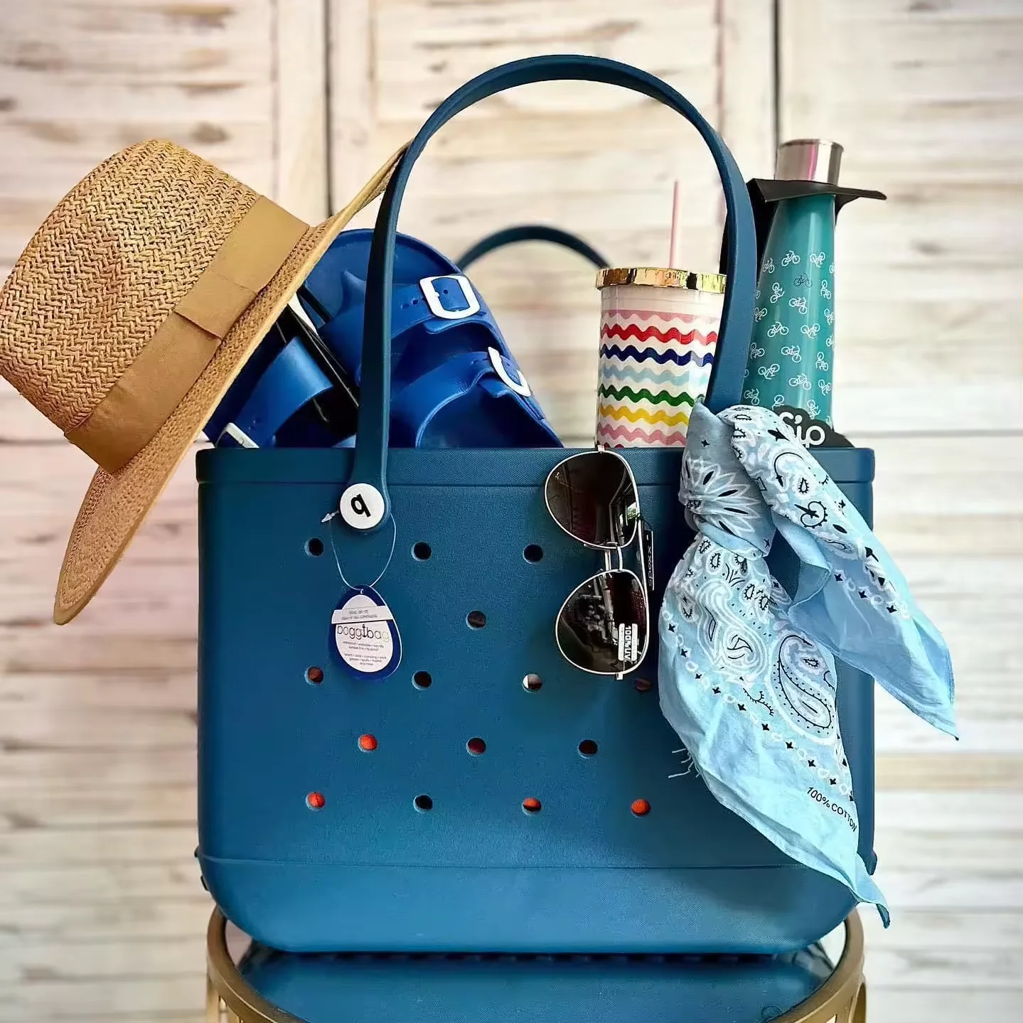 Most Popular Eco-friendly EVA Rubber Tote Bag Shopping Basket Waterproof Bogg Handbag Portable Durable Summer Beach Bag