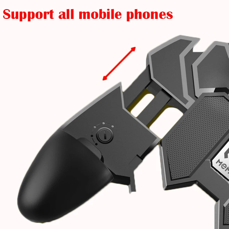 AK66 Six Finger All-in-One Mobile Game Controller Free Fire Key Button Joystick Gamepad L1 R1 Trigger for PUBG