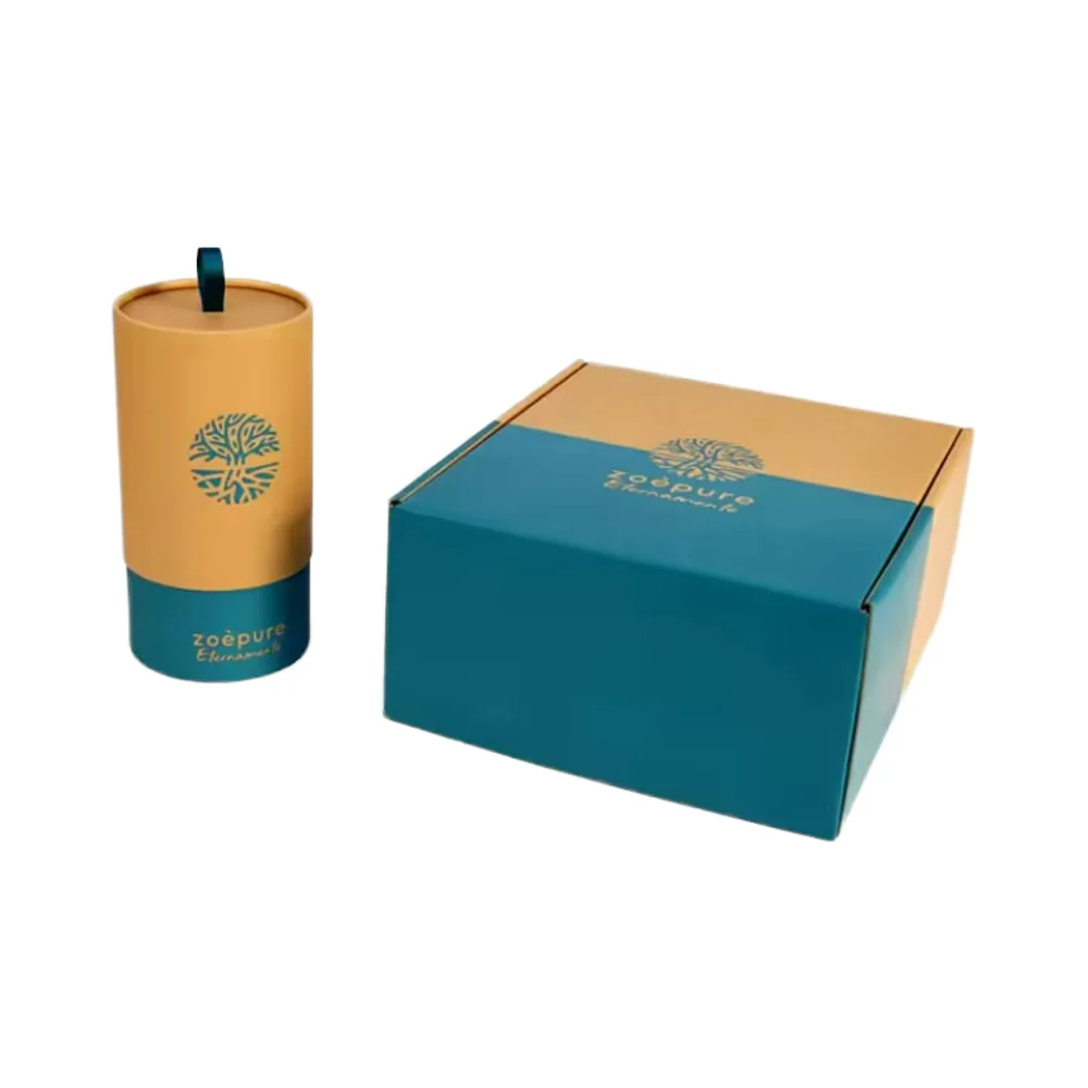 Recyclable Custom Logo Square Carton and Round Box Package Airplane Boxes Luxury Gift Paper Boxes for Tea