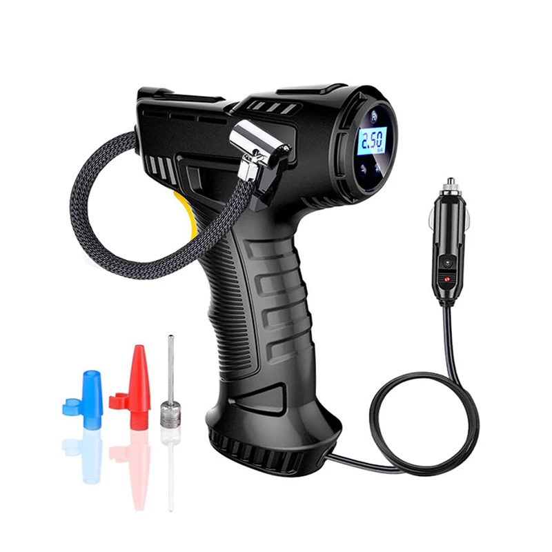 Smart Handheld Electric 12 Volt DC Corded Pointer Tire Inflator Pump Wired Charging Pump Portable Auto Inflatable Inflators