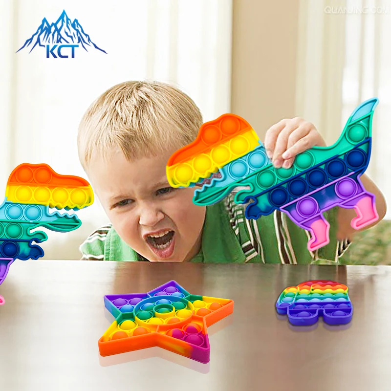 New Silicone Unicorn Stress Reliever Extrusion Bubble Game Educational Pure Compression Bubble Fidget Sensory Toy