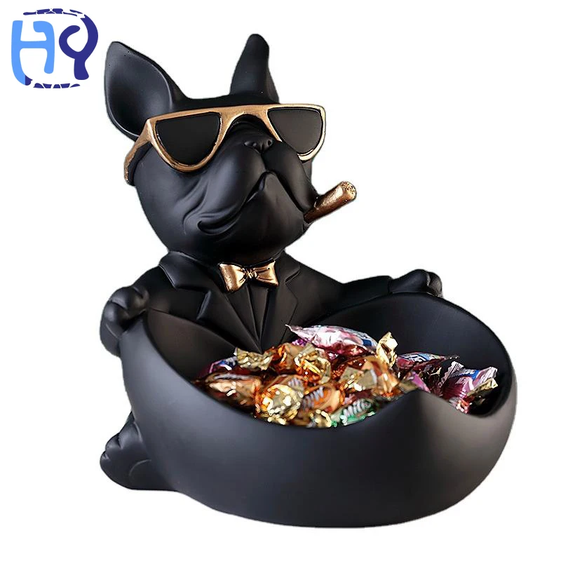 HY cute resin modern dog statue home crafts decoration cafe table decoration doll