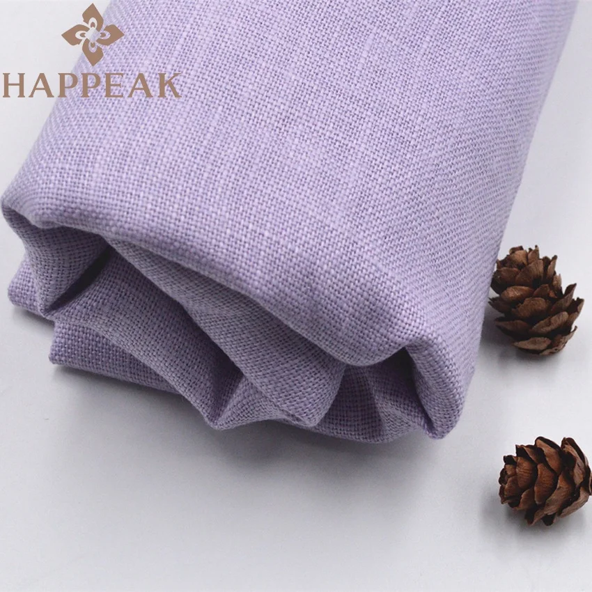 Хит продаж 100% льняная ткань HAPPEAK однотонная цветная тканая из чистого льна 230 г/м2 для одежды
