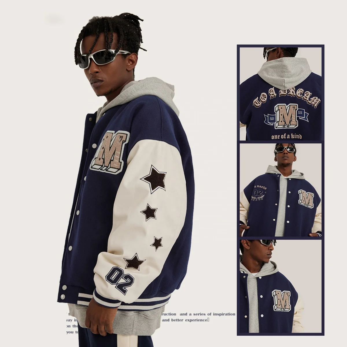 Latest Design Autumn And Winter Boomer Embroidered Varsity Sport Baseball Jersey Jacket For Men And Women