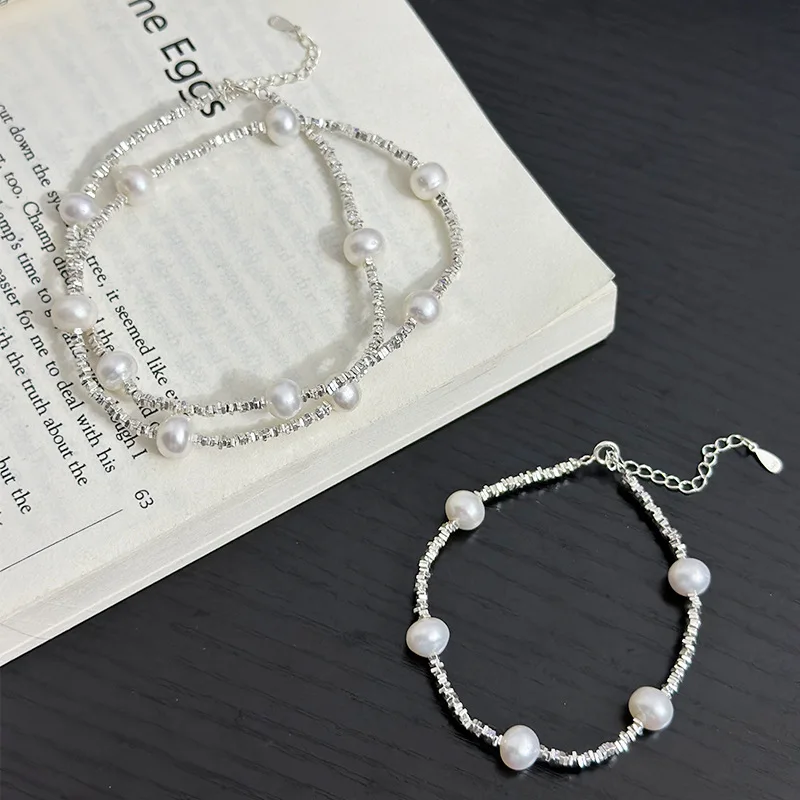 VANA New Arrival Fashion Fine Jewelry Sets 925 Sterling Silver Fresh Water Pearl Jewelry Rhodium Plated Jewelry Set