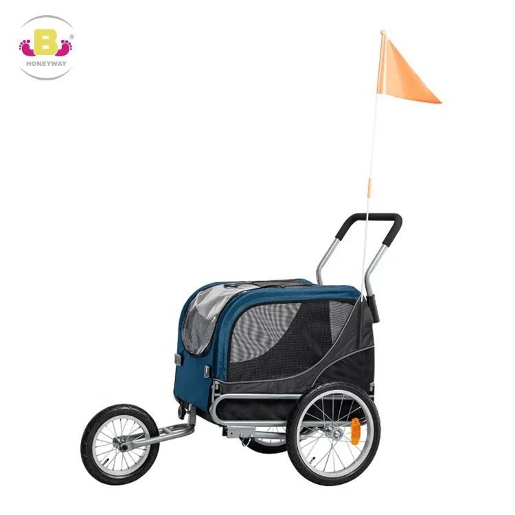 
Durable Steel Trolley Travel Dog Bicycle Trailer Pet Carrier Wheels 