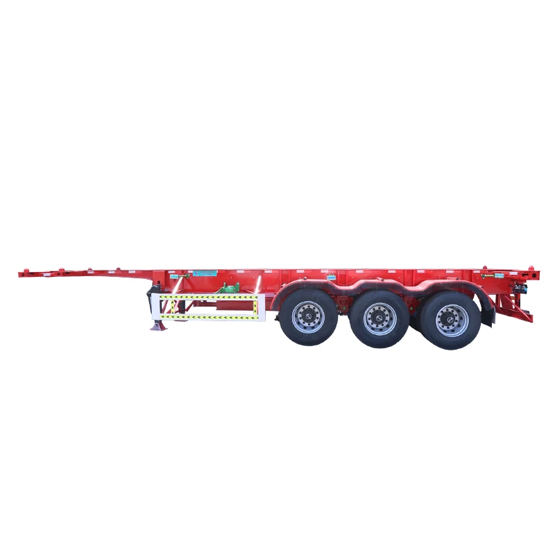 3 4 Axles Skeleton Container Trailer 20ft 40ft Container Chassis Skeleton Truck Semi Trailer