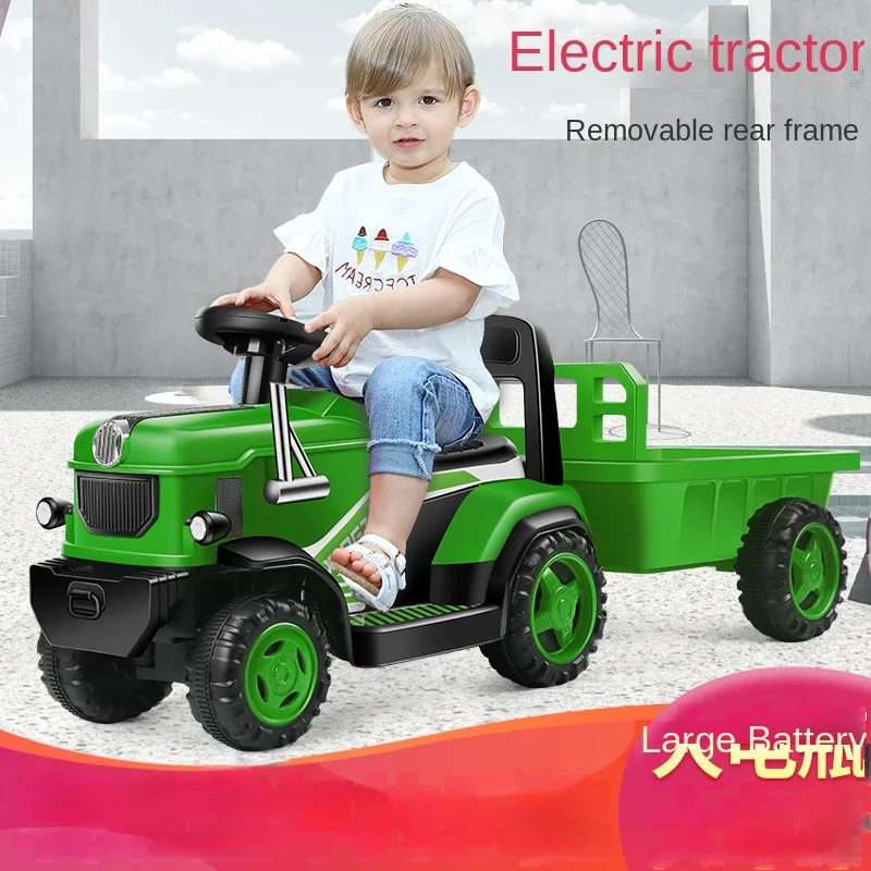 Children tractor electric six-wheel vehicles people can sit male and female baby baby battery toy car