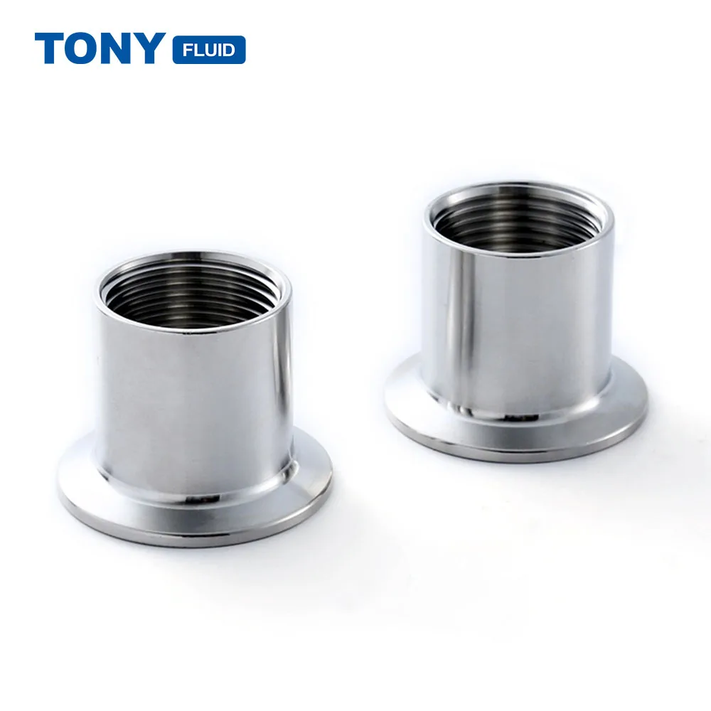TONY SS304 SS316 гигиенический тройной зажим адаптер из нержавеющей стали с внутренней резьбой фитинг для санитарной
