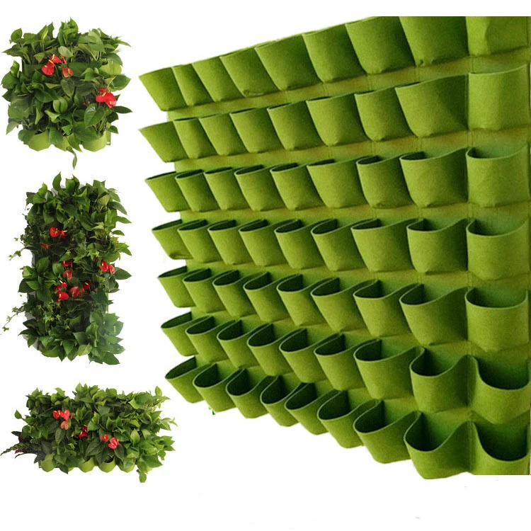 New Upgraded Deeper and Bigger 7 Pocket Hanging Vertical Garden Wall Planter for Yard Garden Home Decoration