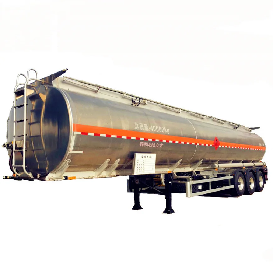China Factory 2 3 Axle 45000 Litres Aluminium Water Palm Oil Fuel Tank Tanker Semi Trailers for Sale
