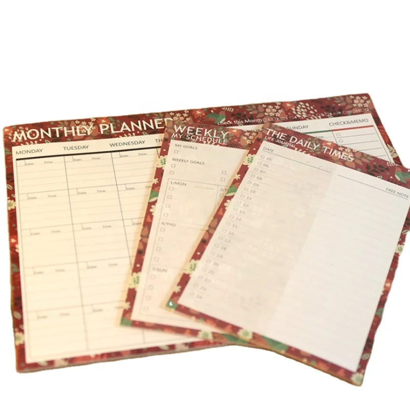 Customized To-Do List Memo Pad Weekly Monthly Daily Printing for Students School Office Gift Use Paper Material