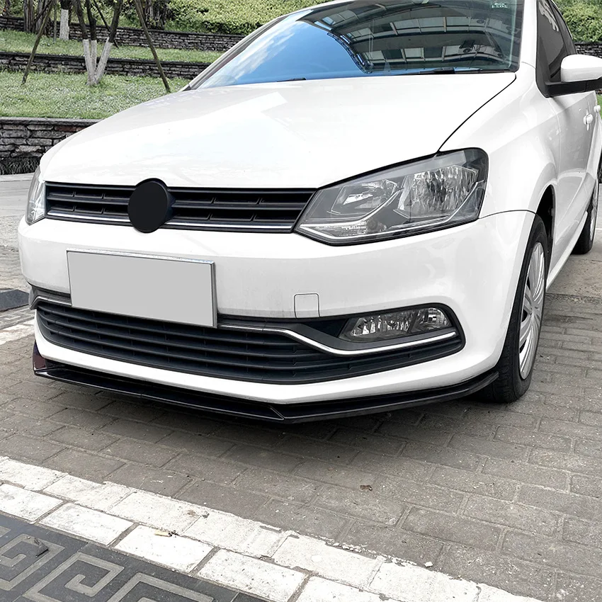 Suitable for Volkswagen Polo 6R 6C 2009-2017 Polo front bumper front shovel front lip exterior decoration modification