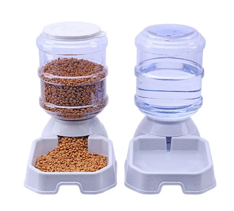 
Eco friendly Plastic Automatic Pets Feeder Water Bowl Cats Dogs Bowl Neck Protection Large Capacity 