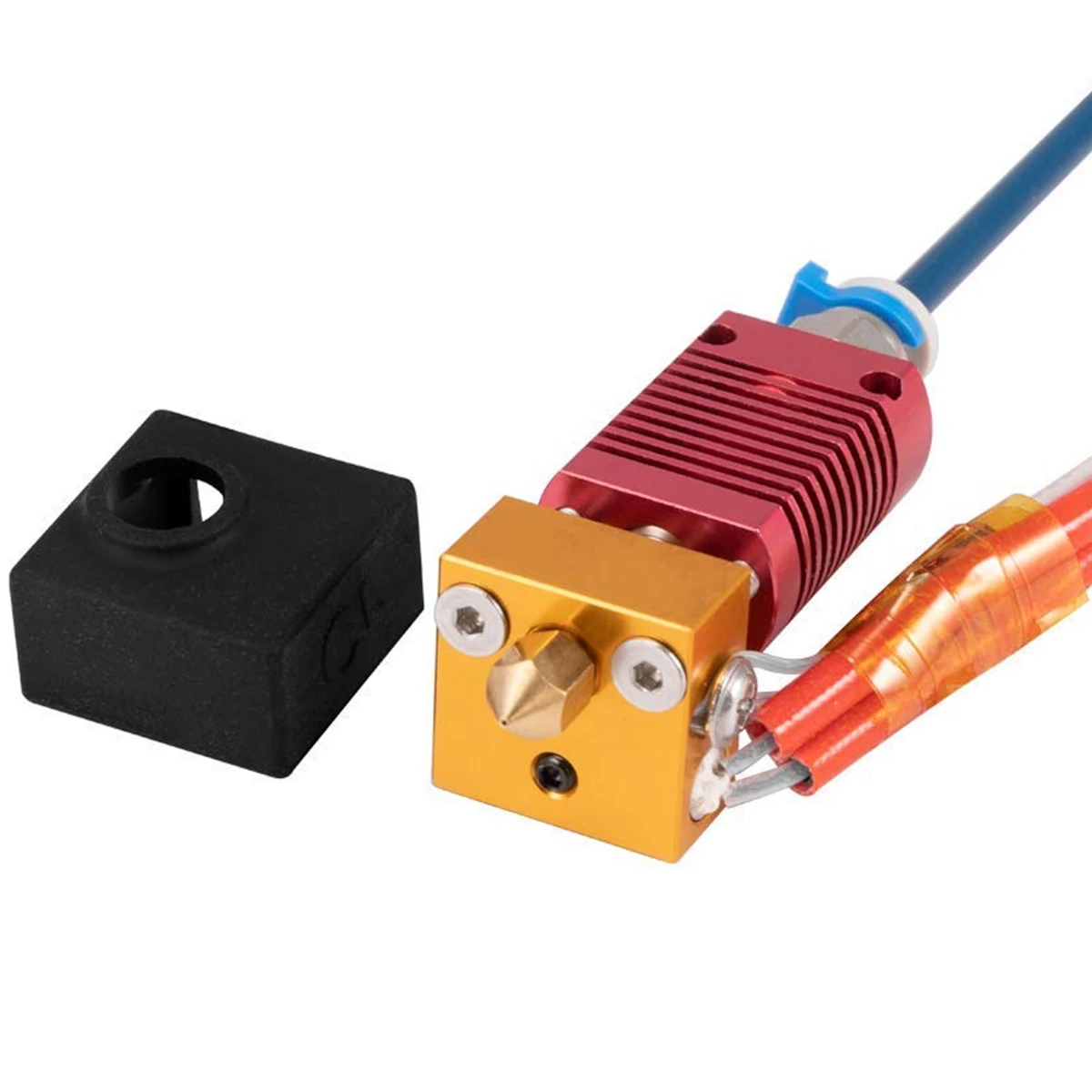 YouQi 3D Assembled Hot end Kit Extruder with Upgrade PTFE Tubing and Silicone Cover