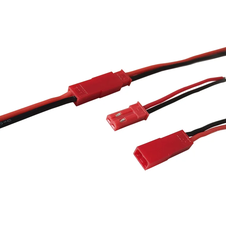 Male and Female JST 2PIN 2 PIN Plug Connector with 20AWG/22AWG/24AWG Silicone Wire Adapter