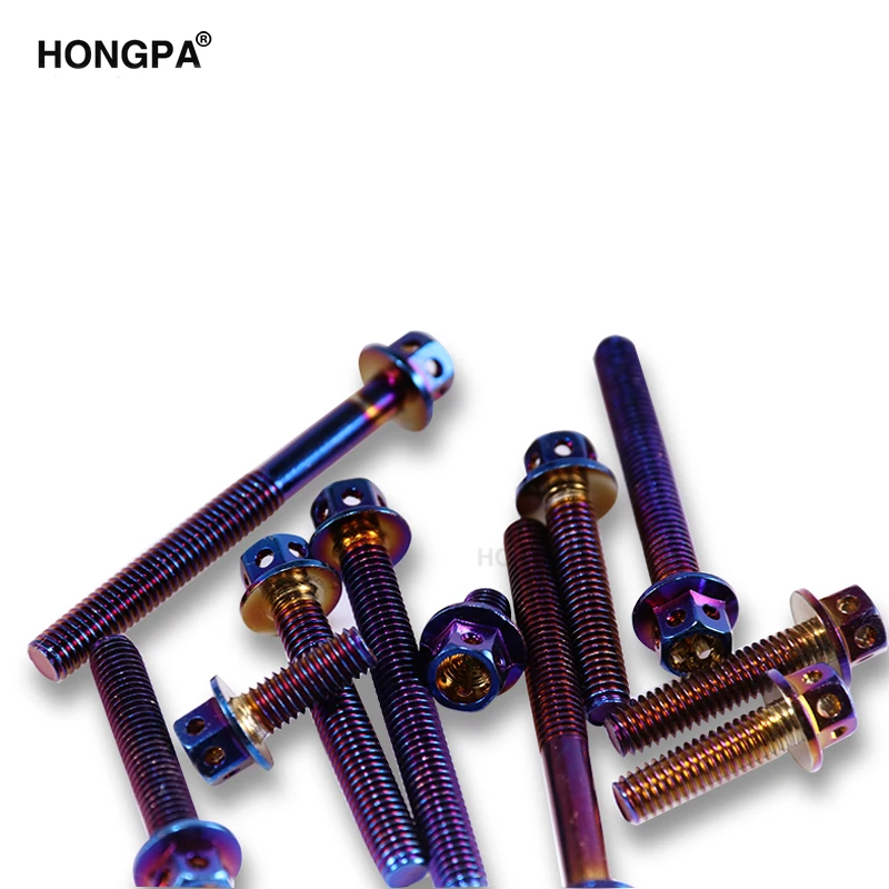 Motorcycle mounting tool Custom Titanium Socket Hexaonal Head Screw Color Screws With Washer For Motorcycle