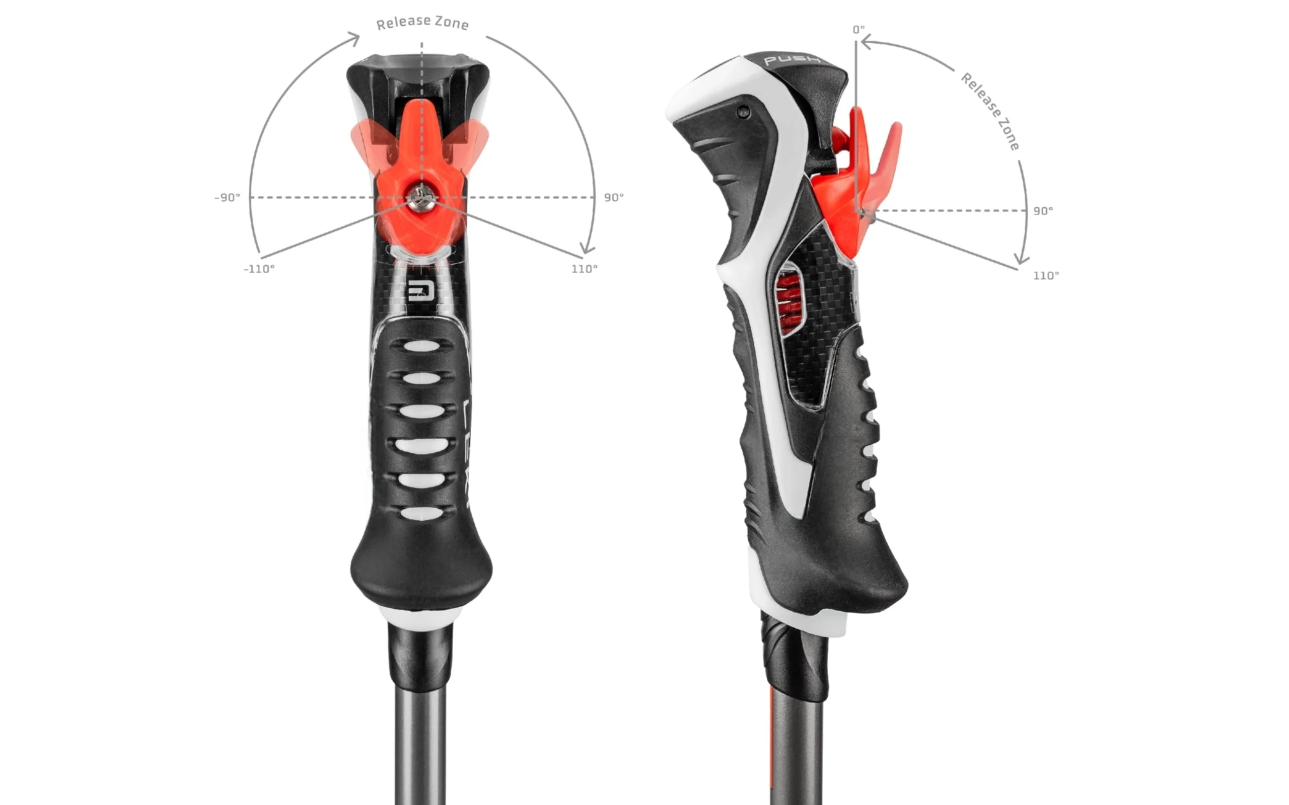 Ski Pole Carbon 14 3D Lightweight Carbon Ski Poles for Alpine Skiing Fiberglass Light Pole