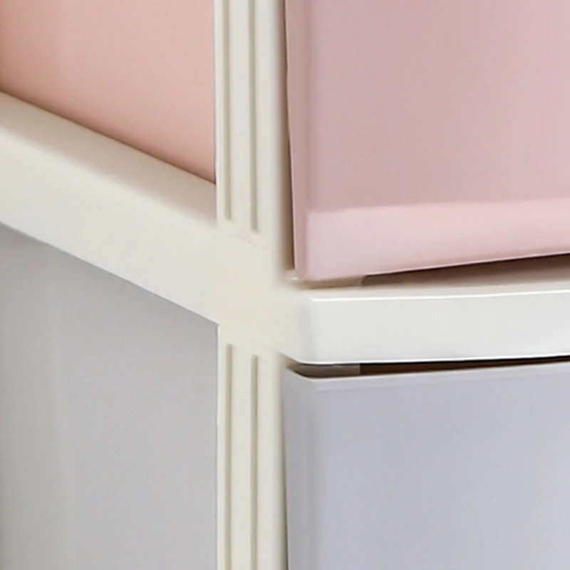 eco-friendly PP plastic KD knock down clothing drawer storage cabinets