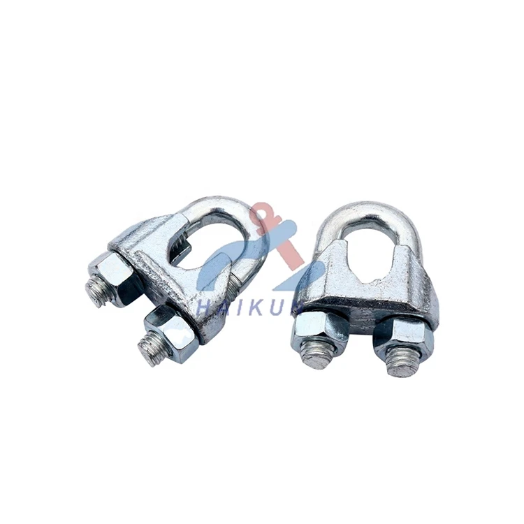 Haikun DIN741 wire rope grips /malleable clip / wire cable clamp