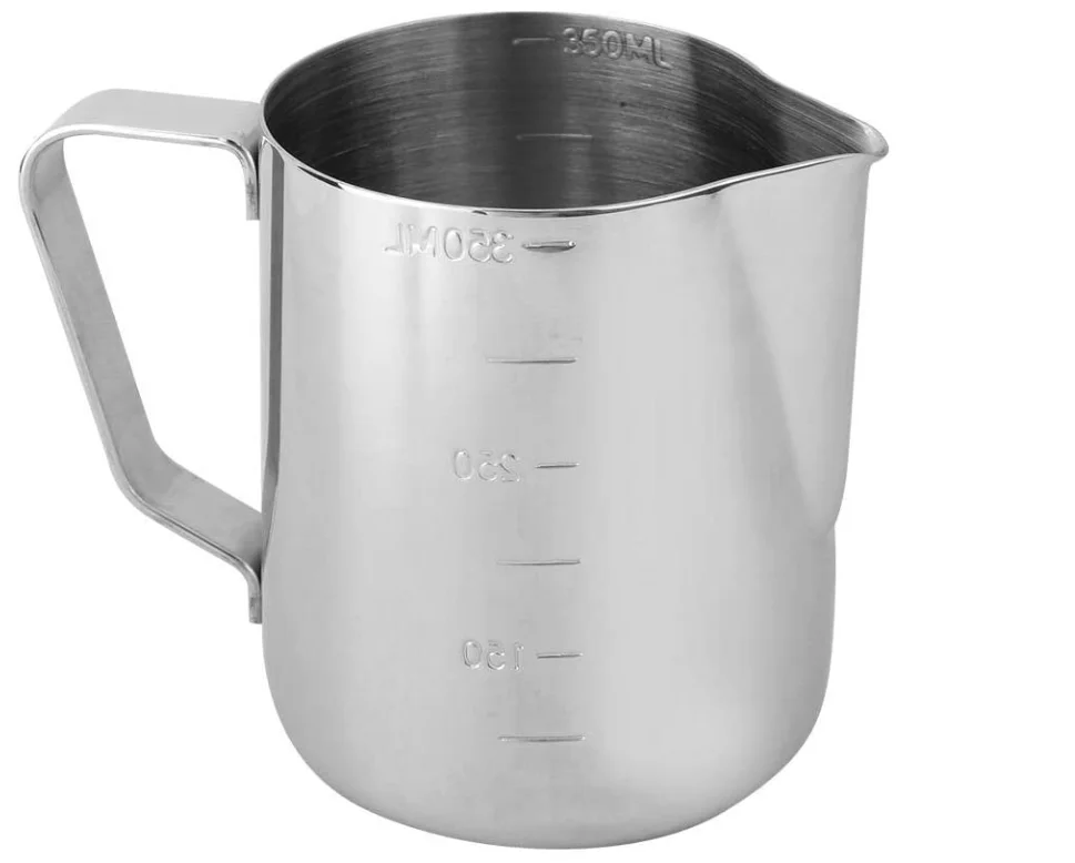 Wholesale price durable mini milk jugs 12oz 350ml stainless steel coffee milk jug