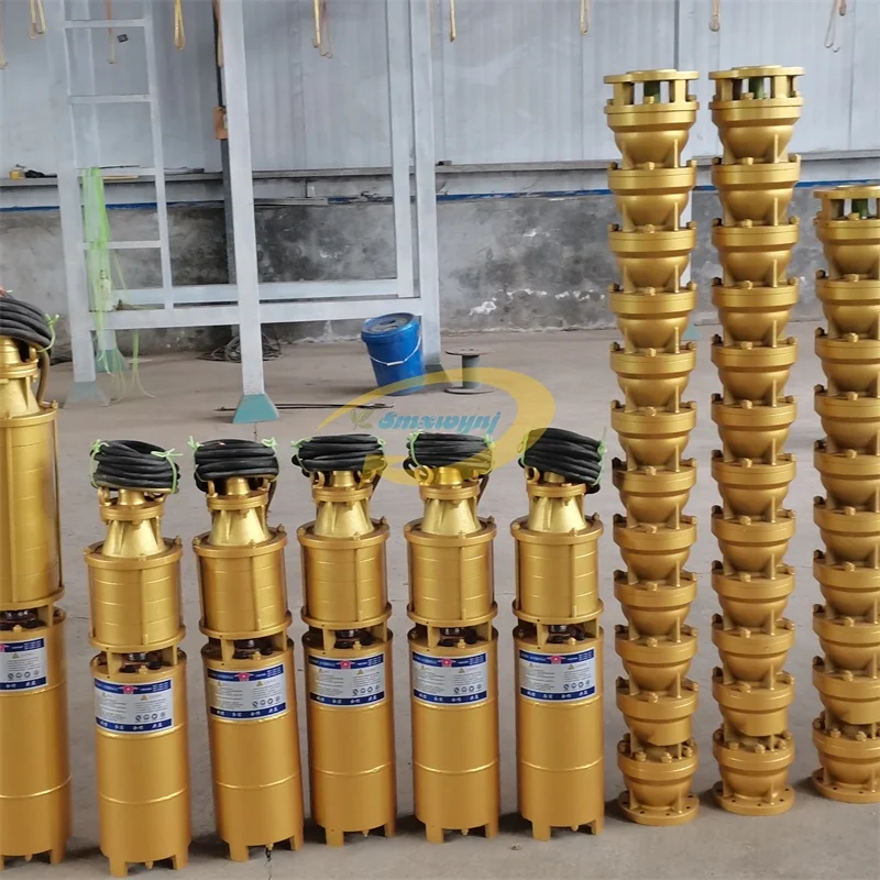 submersible 60 meter head 7hp electric powered water pump system