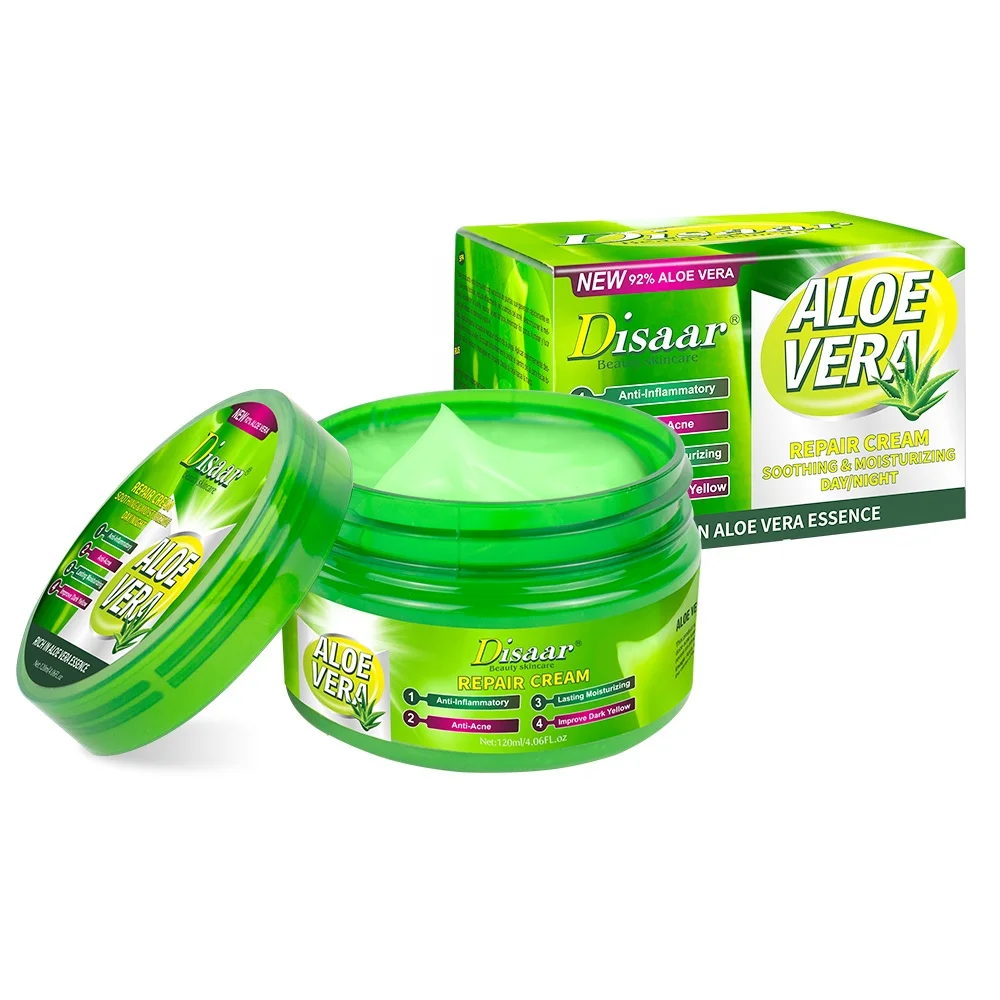 Private Label Natural Organic  99% Pure Aloe Vera Whitening Smoothing Aloe Vera Cream Repair Cream