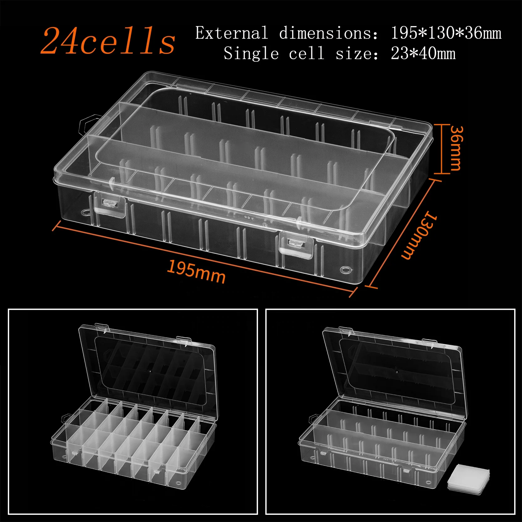 Plastic storage box 140*140*154 Transparent and environmentally friendly plastic box