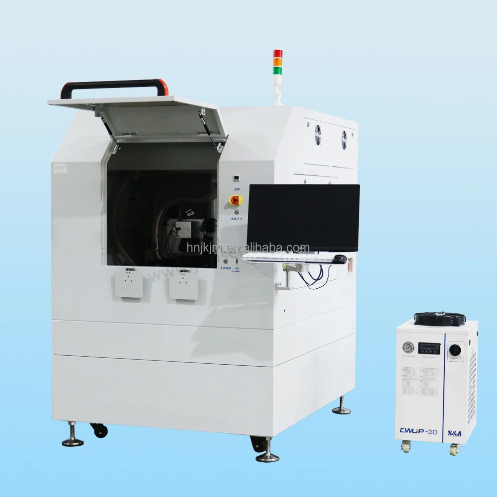 60W green laser cutting machine for PCB FPC LGA with CCD camera visual locating system vacuum suction system