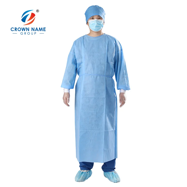 Cheap price sterile surgical disposable SMS isolation gown