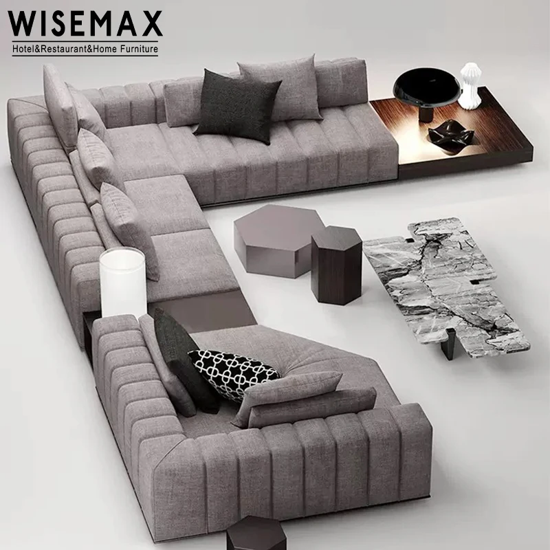 Современный модульный угловой диван WISEMAX итальянская мебель для гостиной секционный тканевый отеля