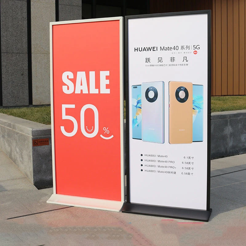 Manufacture Directly Sale Metal  Base luxurious Custom Exhibition 60*160 roll up display stand banner with frame