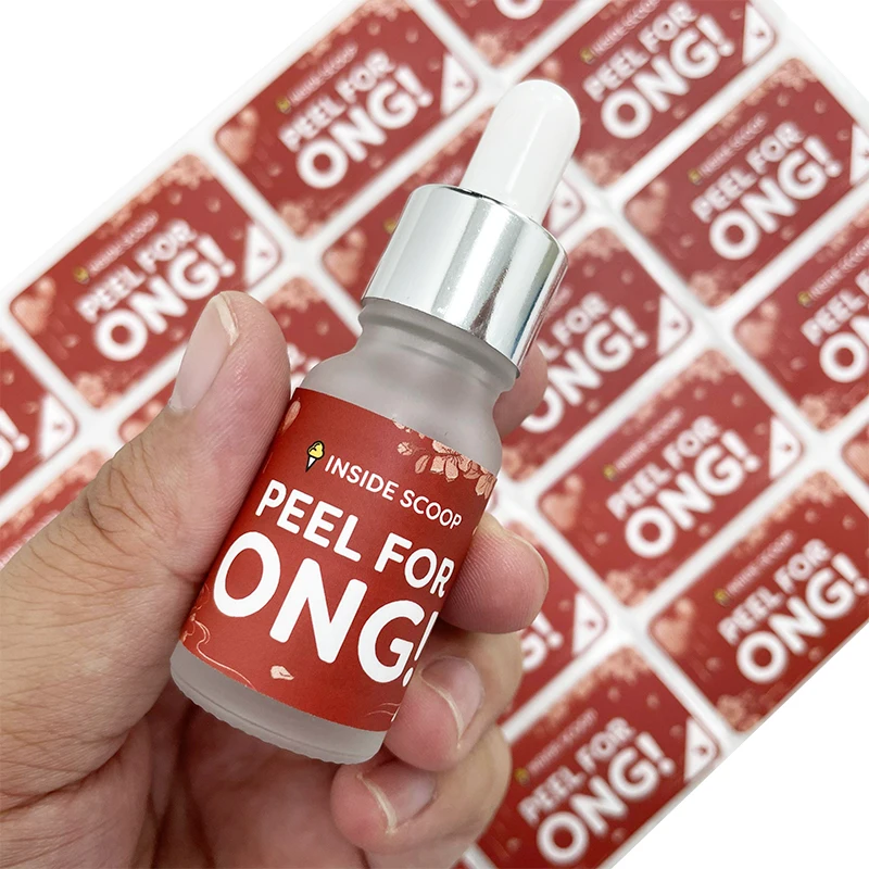 custom printed logo waterproof vinyl labels stickers for perfume essential oil cosmetic bottles packaging stickers sheets
