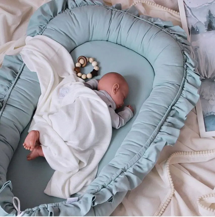 Luxury Newborn Shower Gift Organic Cotton Womb Bionic Mattress Co Sleeping Crib Baby Nest Lounger Nest Bed