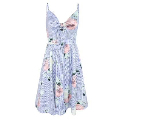
2021 summer New relaxed and cool chest strap dress 