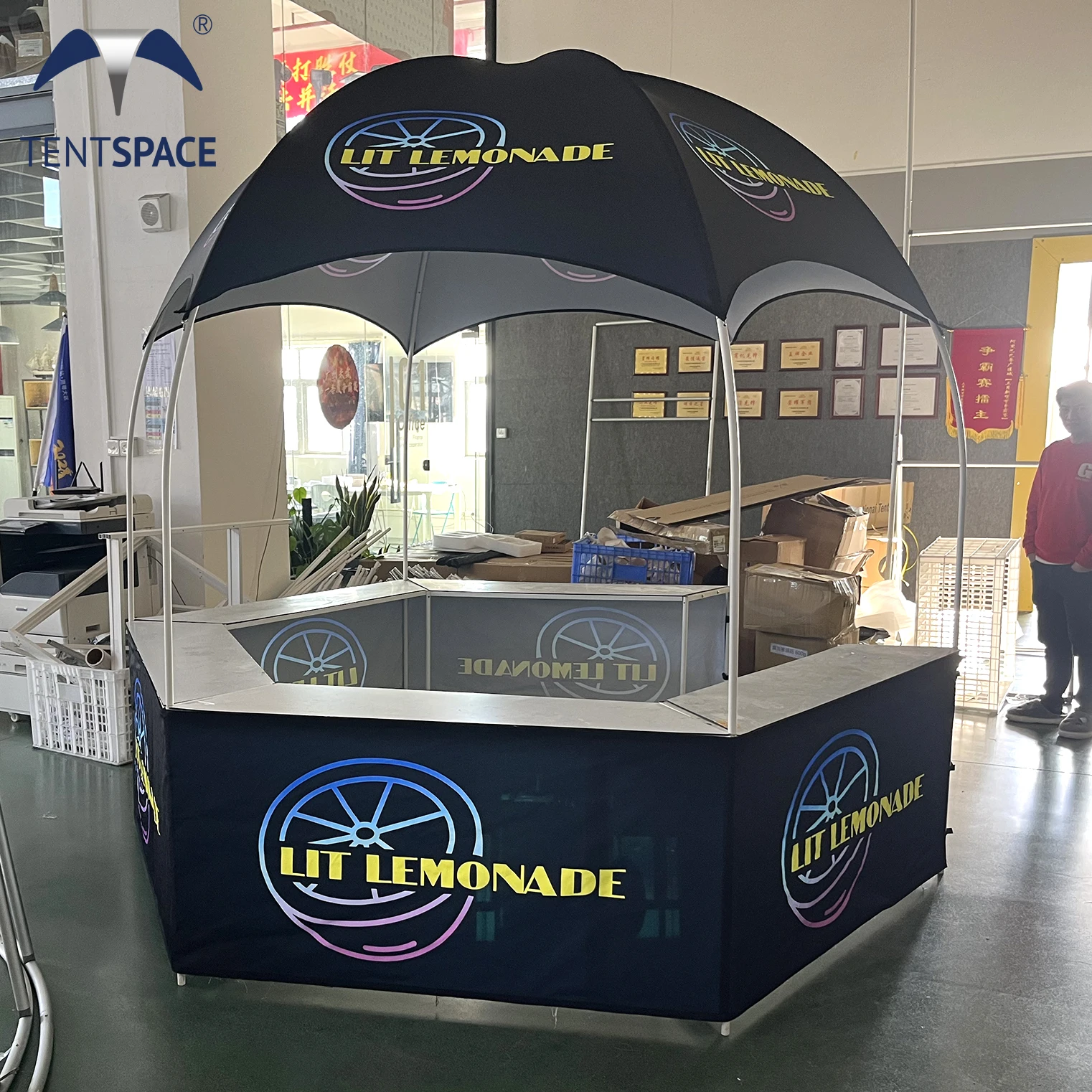 Factory direct sale customized promotional dome tent exhibition gazebo display kiosk trade show gazebo advertising frame canopy