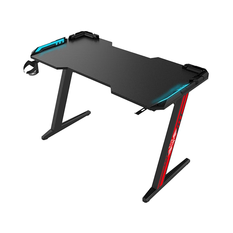 Оптовая продажа с фабрики компьютерный игровой стол со светодиодной подсветкой Rgb