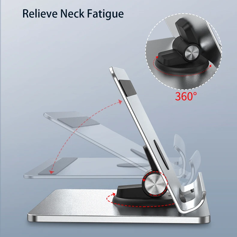 Metal Tablet Stand Holder Foldable Desktop Lazy Portable Adjustable Stand Mobile Phone Holder