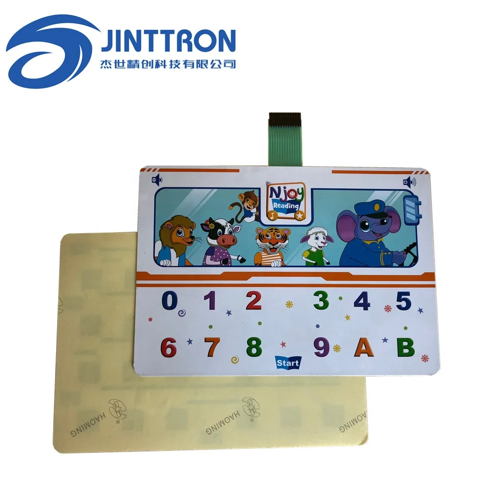DIY paper stickers digital offset printing overlay switch membrane used on Children Toy