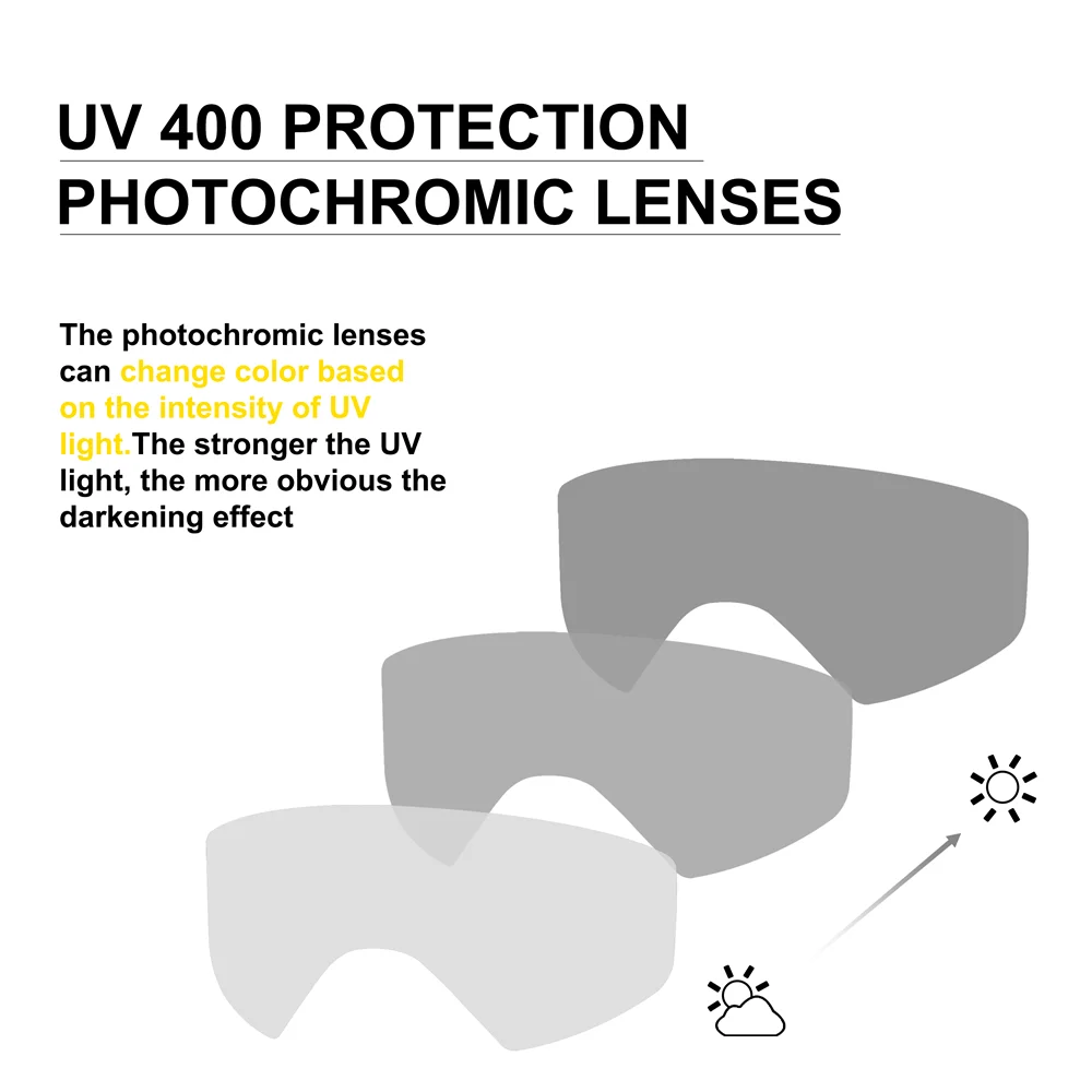 Photochromic Lens Ski Goggles Magnetic Easy Change Lens Anti-Fog Anti-UV Custom Logo Snow Snowboard Goggles Manufacturers