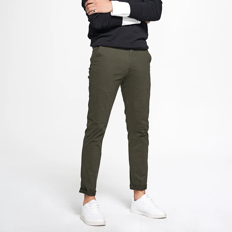 
SABIN factory RTS wholesale pantalones de hombre men high quality custom fashion cotton twill trouser slim fit khaki chino pants 