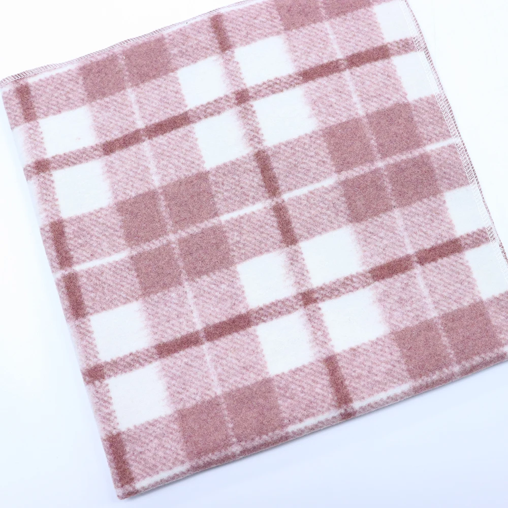 Customized yarn dyed Checkered Cashmere Plain imitation Wool/Polyester Fabric For Overcoat suit