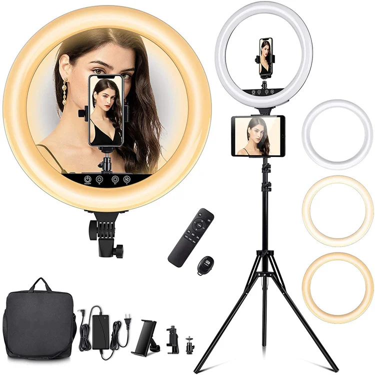 Hot sale Make up Live Streaming Dimmable 18 Inch Led Selfie Ring Light With Tripod Stand