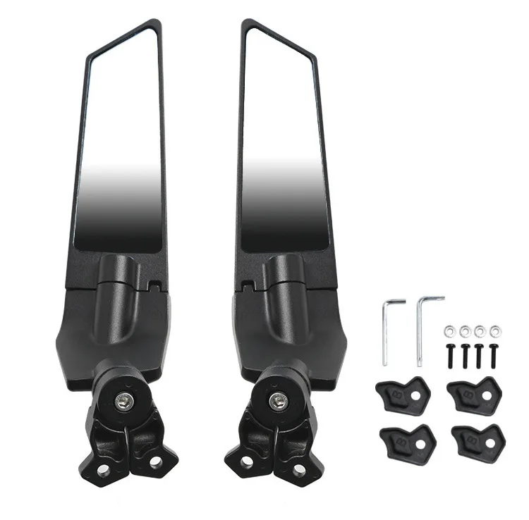 Motorcycle Accessories Universal Adjustable Rotating Wind Wing Rearview Mirror For Racing Motorcycle