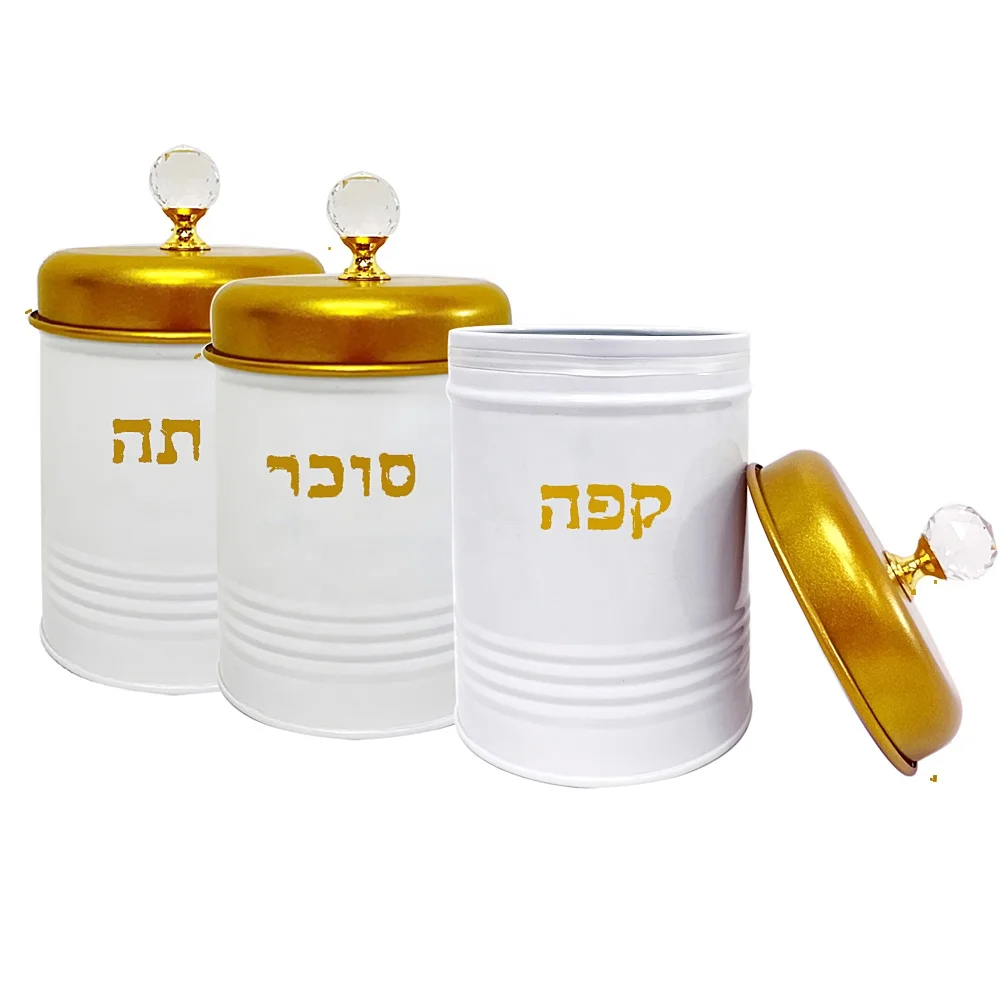 Israel Style Metal Bread box Food Storage Boxes & Bins Tea Coffee Sugar Canisters Sets For The Kitchen Steel Container Jars