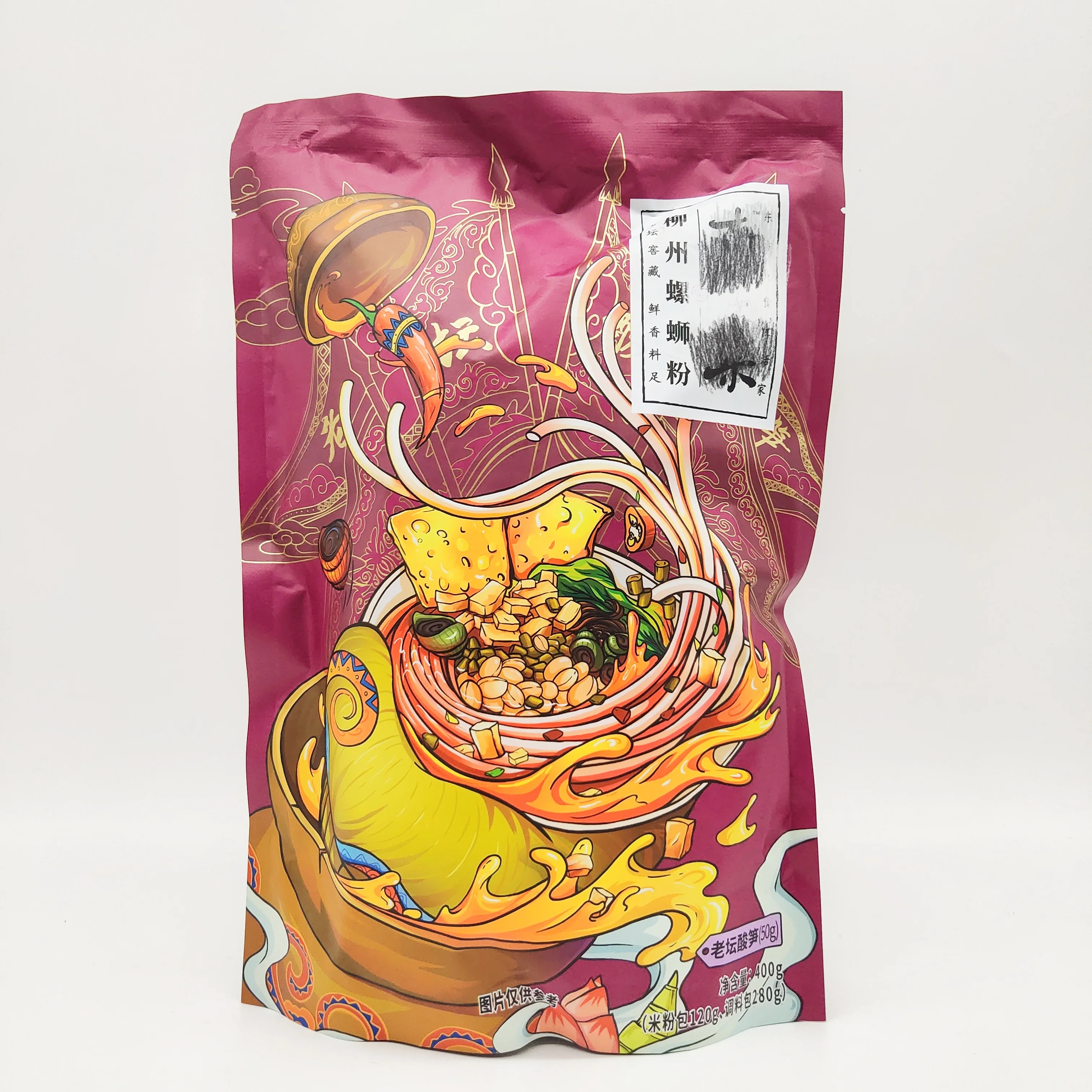 Оптовая продажа рисовая лапша Liziqi от бренда Liuzhou речной морду здоровая мгновенная пища 400 г