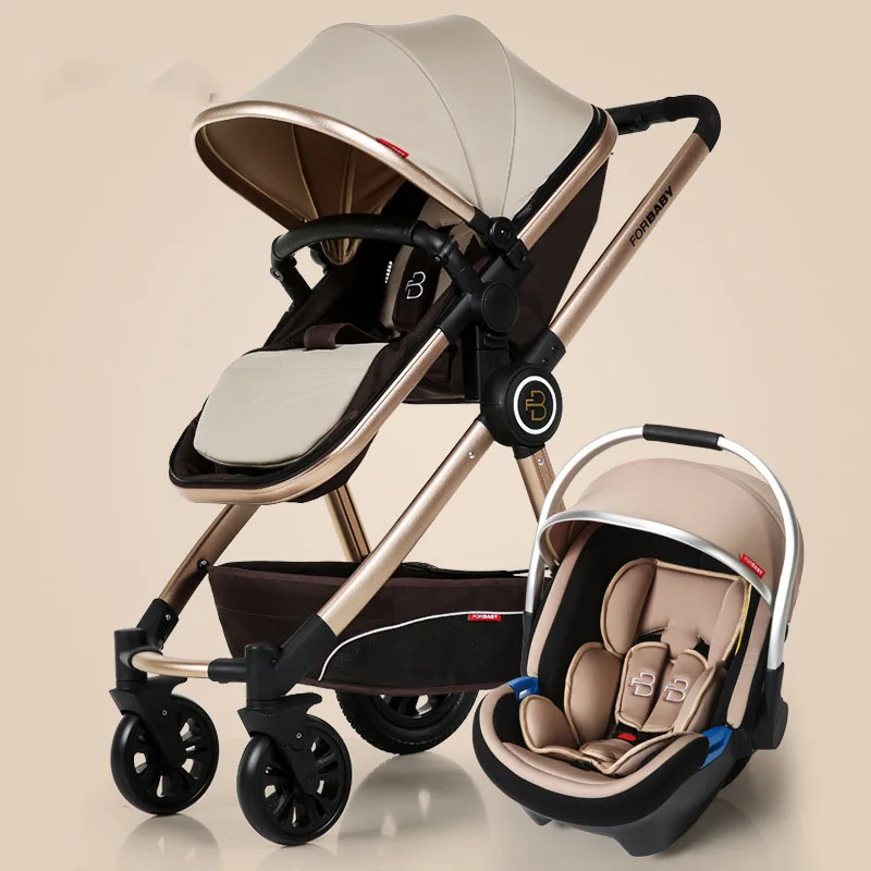 High Quality Fashionable Baby Kinderwagen 3 in 1 Compact Stroller Luxury Pram for Newborn