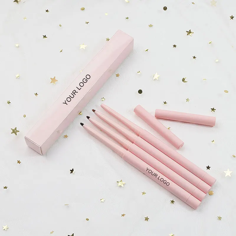 Private Label 24 Hours Waterproof Fork Tips In Eyebrow Long Lasting Black Eyeliner Pencil