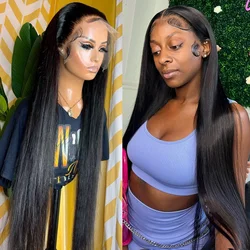 Glueless 13X4 13X6 Hd Lace Frontal Light Yaki Lace Wig,Kinky Straight Full Lace Wig Human Hair,Yaki Straight Lace Front Wig