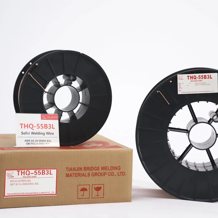 High temperature corrosion resistance gas shielded solid welding wire ER80S-B3L